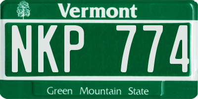 VT license plate NKP774