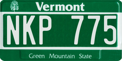 VT license plate NKP775