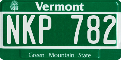 VT license plate NKP782