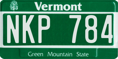 VT license plate NKP784