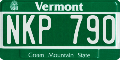 VT license plate NKP790