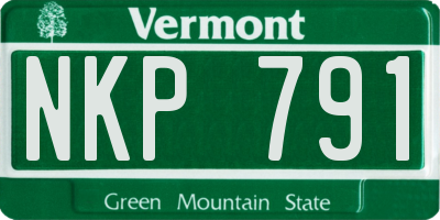 VT license plate NKP791