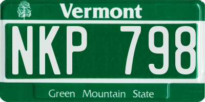 VT license plate NKP798