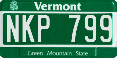 VT license plate NKP799