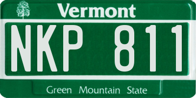 VT license plate NKP811