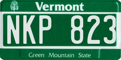 VT license plate NKP823