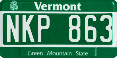 VT license plate NKP863