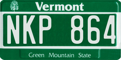 VT license plate NKP864