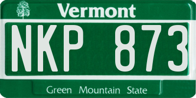 VT license plate NKP873