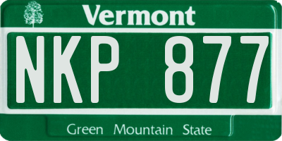 VT license plate NKP877