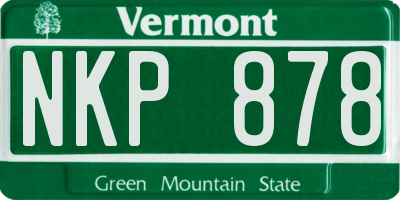 VT license plate NKP878