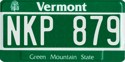 VT license plate NKP879