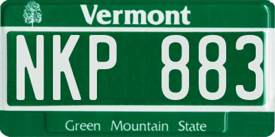 VT license plate NKP883