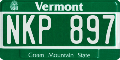 VT license plate NKP897