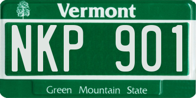 VT license plate NKP901