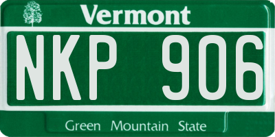 VT license plate NKP906