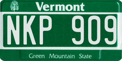 VT license plate NKP909