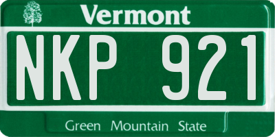 VT license plate NKP921