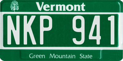 VT license plate NKP941