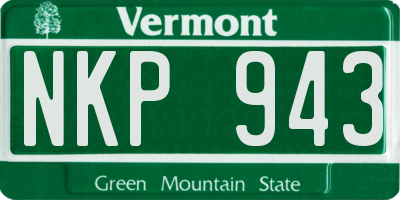 VT license plate NKP943