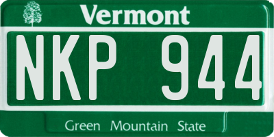 VT license plate NKP944