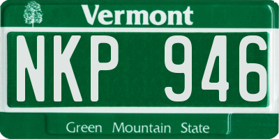 VT license plate NKP946