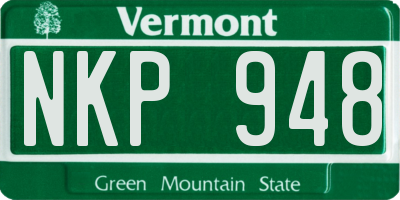 VT license plate NKP948