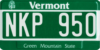 VT license plate NKP950