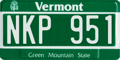 VT license plate NKP951