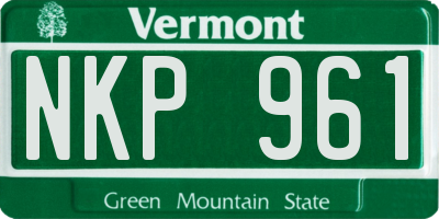 VT license plate NKP961