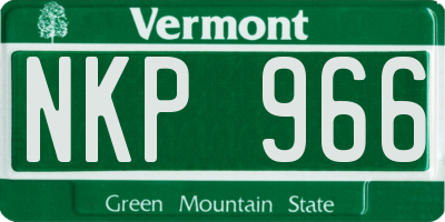 VT license plate NKP966