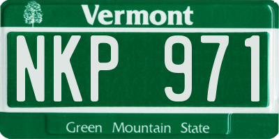 VT license plate NKP971