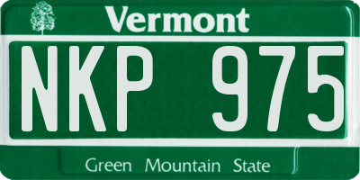 VT license plate NKP975