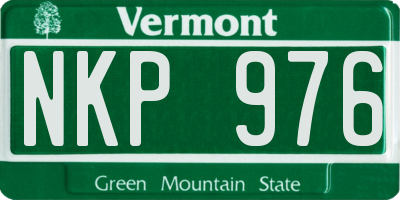 VT license plate NKP976