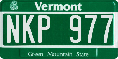VT license plate NKP977