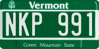 VT license plate NKP991