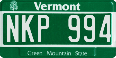 VT license plate NKP994