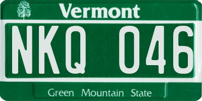 VT license plate NKQ046