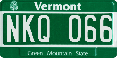 VT license plate NKQ066
