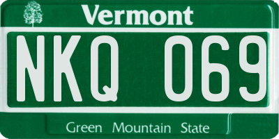 VT license plate NKQ069