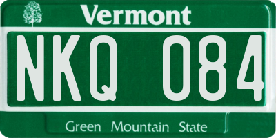 VT license plate NKQ084