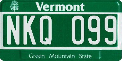 VT license plate NKQ099