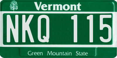 VT license plate NKQ115
