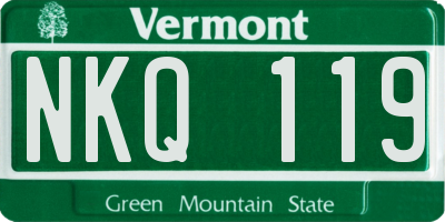VT license plate NKQ119