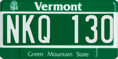 VT license plate NKQ130