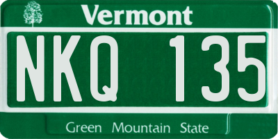 VT license plate NKQ135