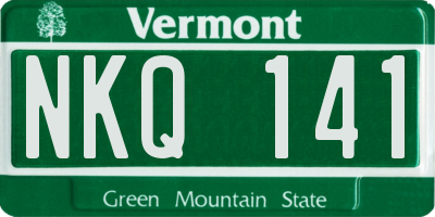 VT license plate NKQ141