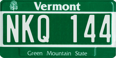 VT license plate NKQ144