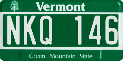 VT license plate NKQ146