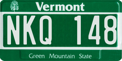VT license plate NKQ148